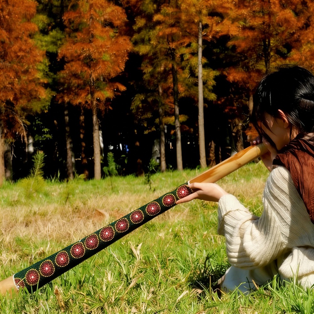 Musical Instrument Didgeridoo - Didgeridoo de Teca Pintado 100/120/130/150cm para