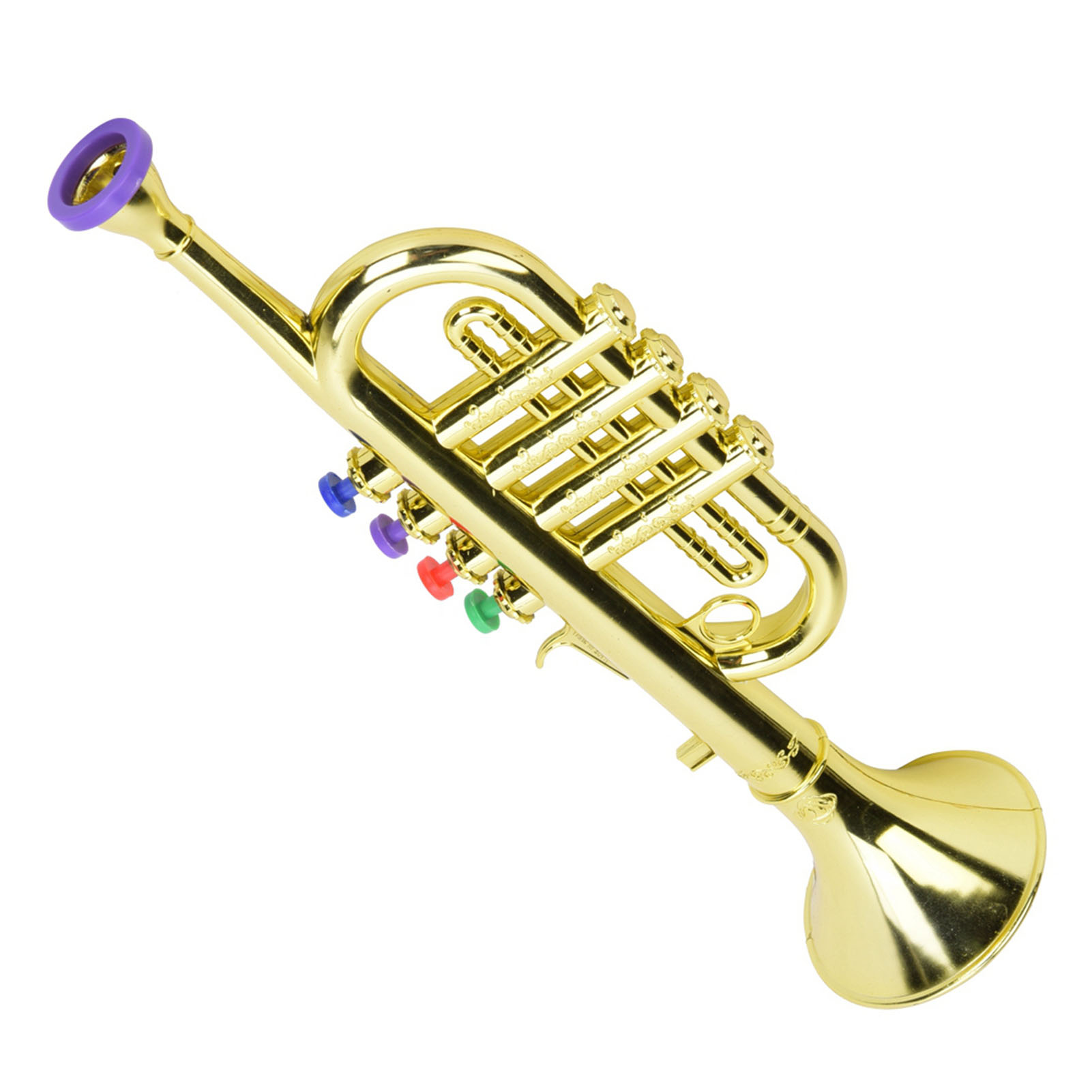 Musical Instrument Project - Criança trompete revestido de ouro plástico