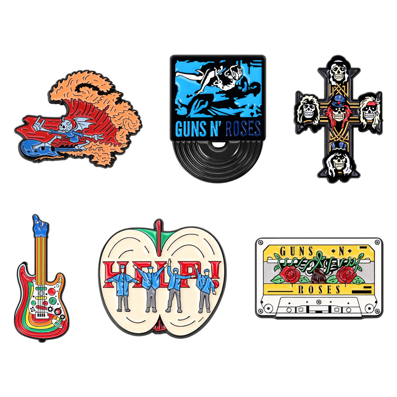Pins de Esmalte Personalizados - Musical Instruments Cartoon avaliação e preço