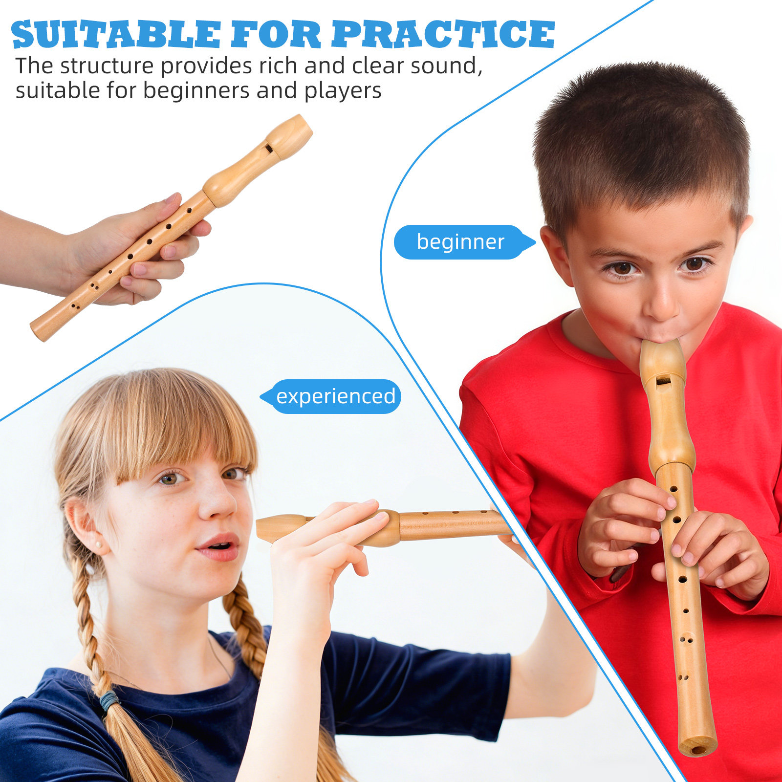Gravador Soprano de Oito Furos - Musical Instrument Easy To Learn For Adults avaliação e preço