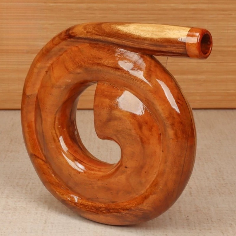 Didgeridoo Espiral de Madeira  - Musical Instrument Didgeridoo avaliação e preço