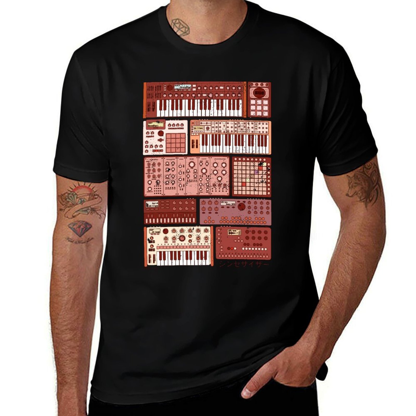 Camiseta casual resistente a m - Musical Instrument Synthesizer avaliação e preço