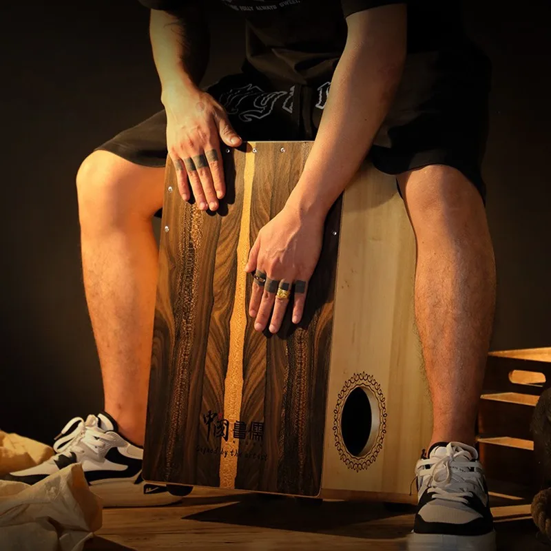 Caixa de cajon de madeira maci - Cajon Musical Instrument avaliação e preço