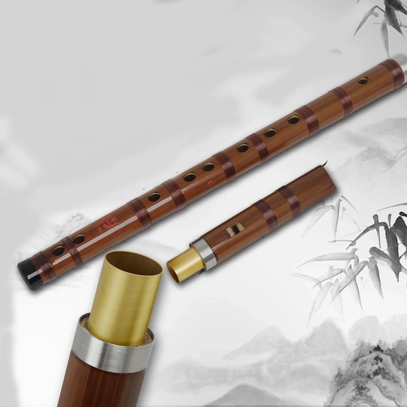 Flauta de Bambu M MABT em C/D/ - Musical Instrument Pipe avaliação e preço